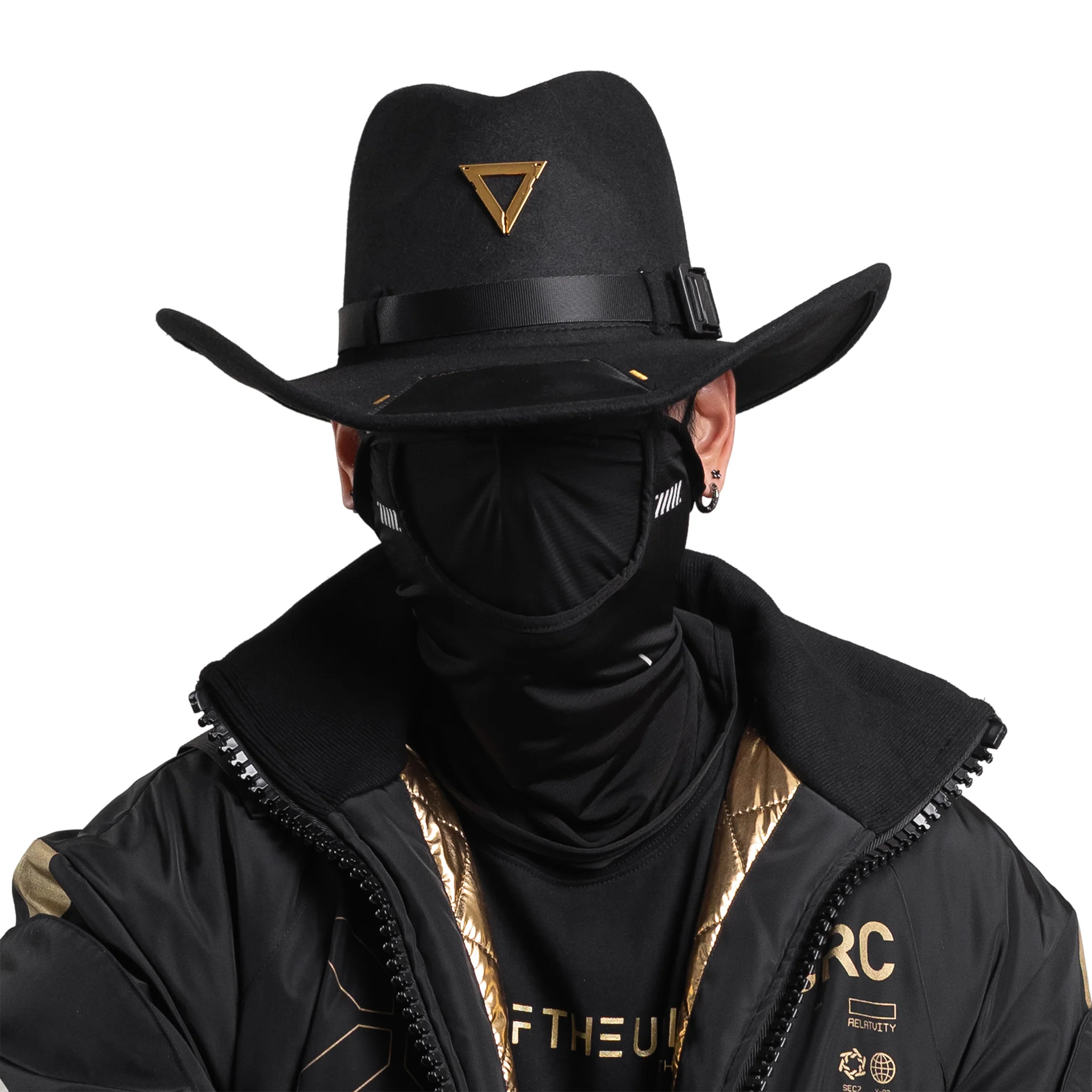 CH-1 Black Gold Cowboy Hat 4